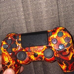 Custom Flame Design Gaming Controller